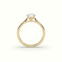 Round Solitaire 4 Prongs Diamond Engagement Ring — Yellow Gold