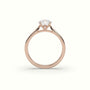 Round Solitaire 4 Prongs Diamond Engagement Ring — Rose Gold