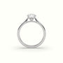 Round Solitaire 4 Prongs Diamond Engagement Ring — White Gold