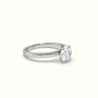 Round Solitaire 4 Prongs Diamond Engagement Ring — White Gold