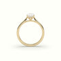 Oval Cut Solitaire Diamond 4 Prongs Ring — Yellow Gold