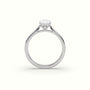 Oval Cut Solitaire Diamond 4 Prongs Ring — White Gold