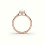 Oval Cut Solitaire Diamond 4 Prongs Ring — Rose Gold