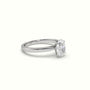 Oval Cut Solitaire Diamond 4 Prongs Ring — White Gold