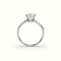 Solitaire Round 6 Prong Splendor Diamond Ring — White Gold