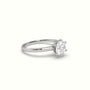 Solitaire Round 6 Prong Splendor Diamond Ring — White Gold