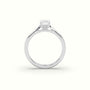 Emerald Diamond Cut 4 Prongs Solitaire Designer Engagement Ring — White Gold