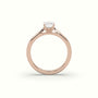 Emerald Diamond Cut 4 Prongs Solitaire Designer Engagement Ring — Rose Gold