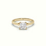 Princess Cut Diamond Engagement Ring — Yellow Gold