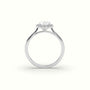 Oval Cut Diamond Halo Engagement Ring — White Gold