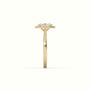 Oval Cut Diamond Halo Engagement Ring — Yellow Gold