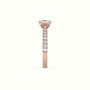 Princess Cut Diamond Engagament Ring With Pave Setting — Rose Gold