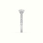 Princess Cut Diamond Engagament Ring With Pave Setting — White Gold