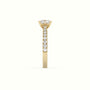 Princess Cut Diamond Engagament Ring With Pave Setting — Yellow Gold
