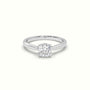 Cushion-Cut Solitaire Engagement Ring — White Gold