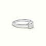 Cushion-Cut Solitaire Engagement Ring — White Gold