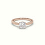 Cushion-Cut Solitaire Engagement Ring — Rose Gold