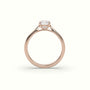Cushion-Cut Solitaire Engagement Ring — Rose Gold
