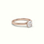 Cushion-Cut Solitaire Engagement Ring — Rose Gold
