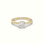 Cushion-Cut Solitaire Engagement Ring — Yellow Gold