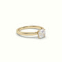 Cushion-Cut Solitaire Engagement Ring — Yellow Gold