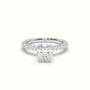 Oval Diamond Pave Engagement Ring — White Gold