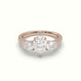 Pear-Shaped Trilogy Diamond Ring — Rose Gold