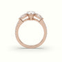 Pear-Shaped Trilogy Diamond Ring — Rose Gold
