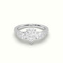 Pear-Shaped Trilogy Diamond Ring — White Gold