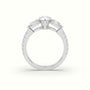 Pear-Shaped Trilogy Diamond Ring — White Gold