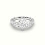 Pear Diamond Trilogy Ring — White Gold