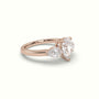 Pear Diamond Trilogy Ring — Rose Gold