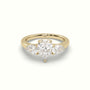 Pear Diamond Trilogy Ring — Yellow Gold