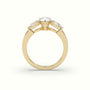 Pear Diamond Trilogy Ring — Yellow Gold