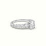 Classic Round Diamond Side-Stone Engagement Ring — White Gold