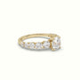 Classic Round Diamond Side-Stone Engagement Ring — Yellow Gold