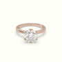 6-Prong Solitaire Round Diamond Engagement Ring — Rose Gold