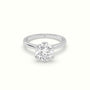 6-Prong Solitaire Round Diamond Engagement Ring — White Gold