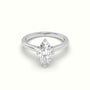 Marquise Solitaire Diamond Engagement Ring — White Gold