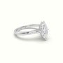 Marquise Solitaire Diamond Engagement Ring — White Gold