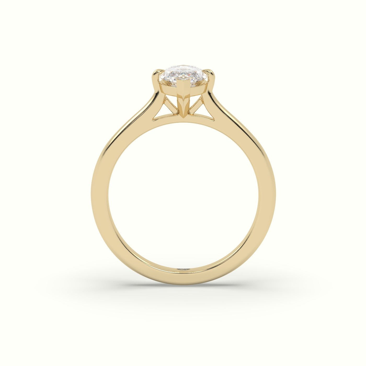 Marquise Solitaire Diamond Engagement Ring — Yellow Gold