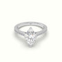 Pavé Marquise Diamond Engagement Ring With Side Stones — White Gold