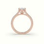 Pavé Marquise Diamond Engagement Ring With Side Stones — Rose Gold