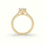 Pavé Marquise Diamond Engagement Ring With Side Stones — Yellow Gold