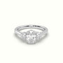 Oval Trilogy Diamond Engagement Ring — White Gold