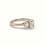 Oval Trilogy Diamond Engagement Ring — Rose Gold