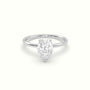 Pear Diamond Solitaire Engagement Ring — White Gold