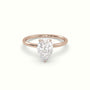 Pear Diamond Solitaire Engagement Ring — Rose Gold