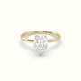 Pear Diamond Solitaire Engagement Ring — Yellow Gold