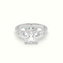 Radiant Trilogy Diamond Engagement Ring — White Gold
